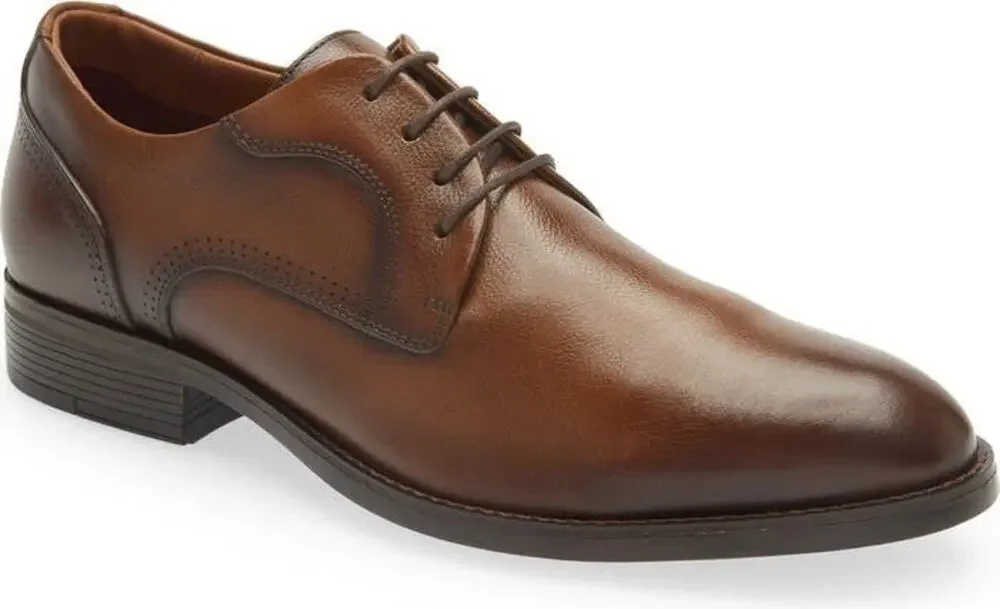 Johnston & Murphy Hawthorn Plain Toe Oxford Tan Leather Men's Size 12 M